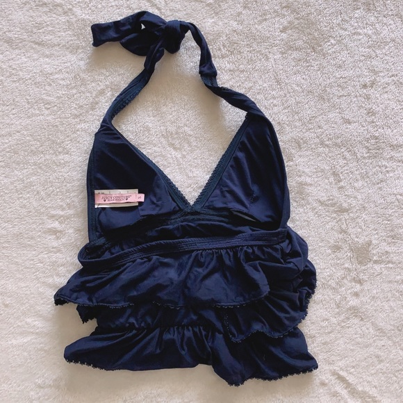 NWT Juicy Couture Ruffles Halter Takini Set